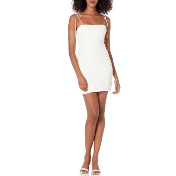 cinq a sept Dresses & Skirts - CINQ À SEPT 'Imogene' Ruched Sleeveless Mini Dress, Ivory
